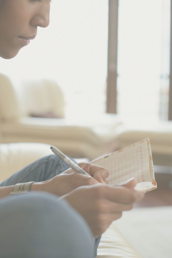woman journaling