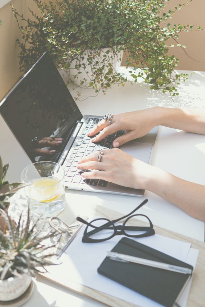 woman working
